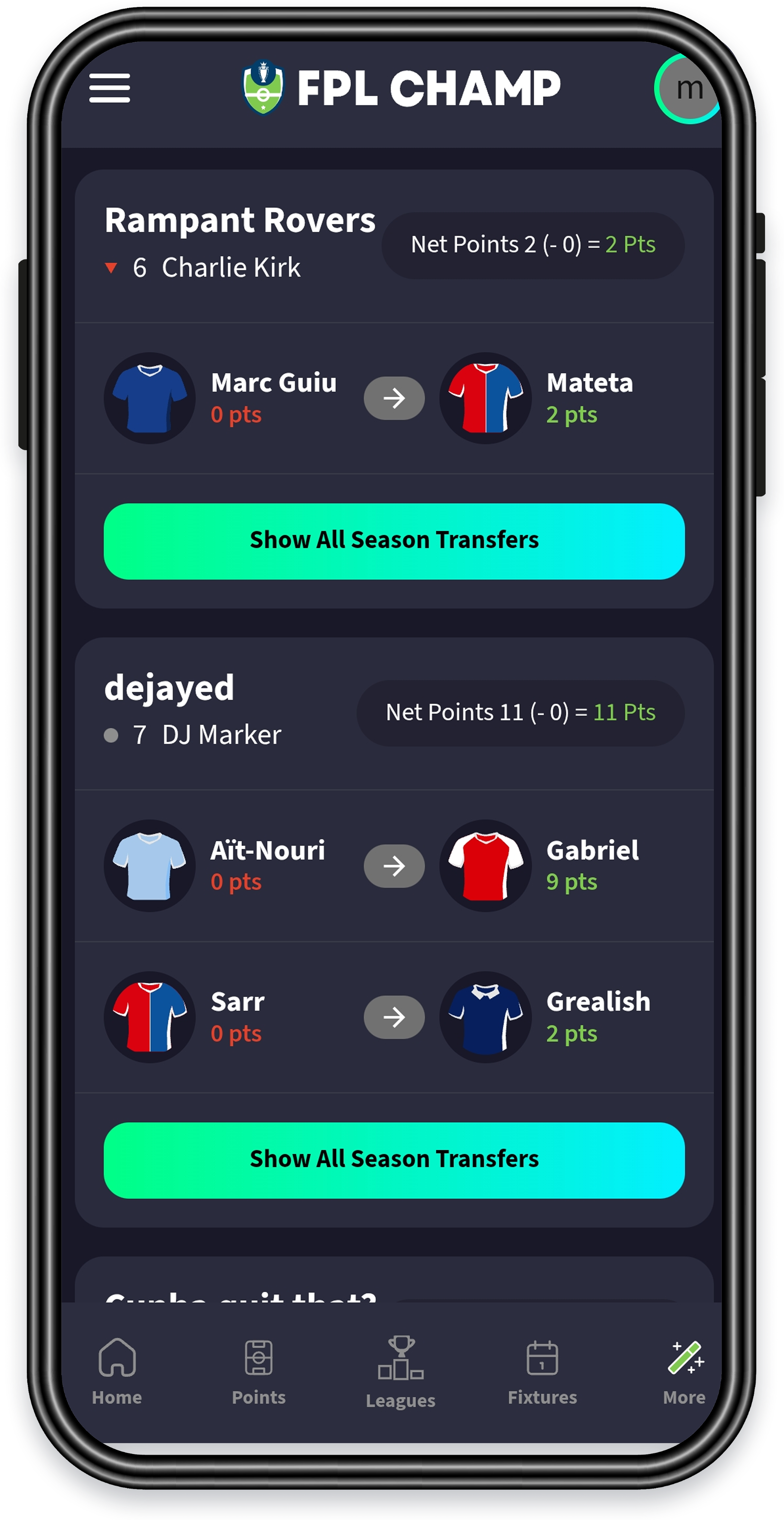 Basic transfer analysis preview