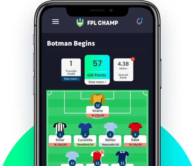 FPL Champ app on phone